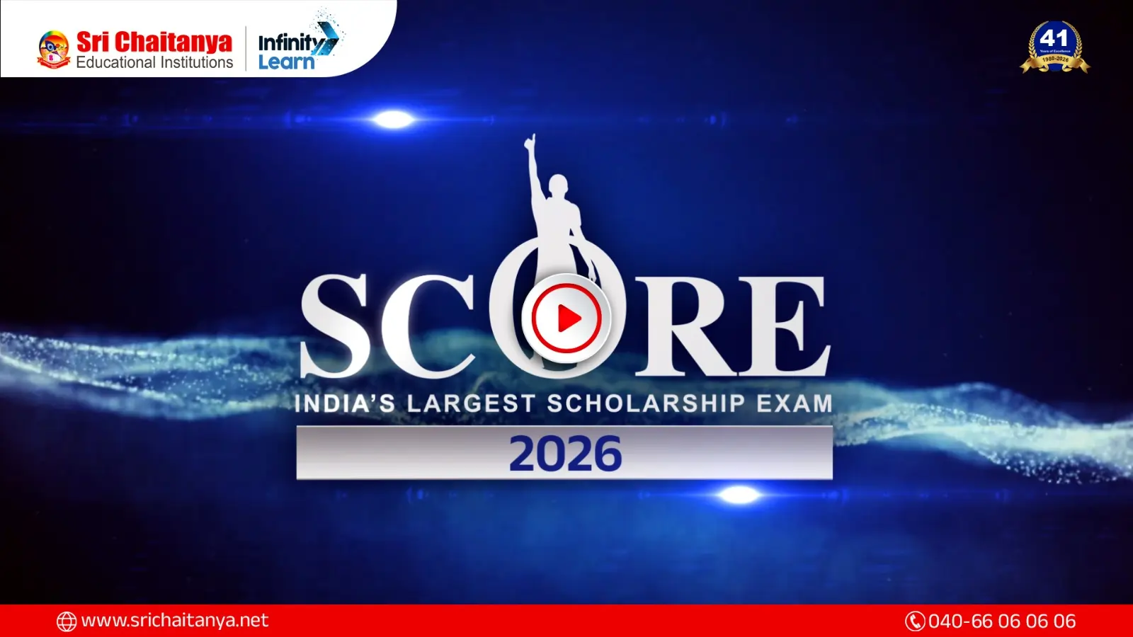 SCORE 2026 — India's largest scholarship exam for grades 3 to 12 presented by Sri Chaitanya